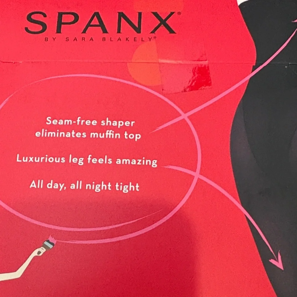 2 Pack SPANX Black Assets Tights Tights Size 6 /C /Large - Picture 6 of 7